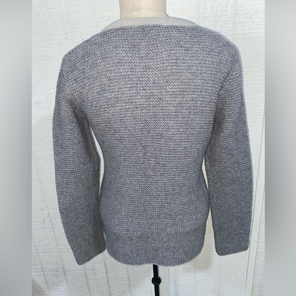 Marie Lund Lambswool Copenhagen Gray Cardigan Sweater Buttons Pockets Vintage M - Picture 4 of 12